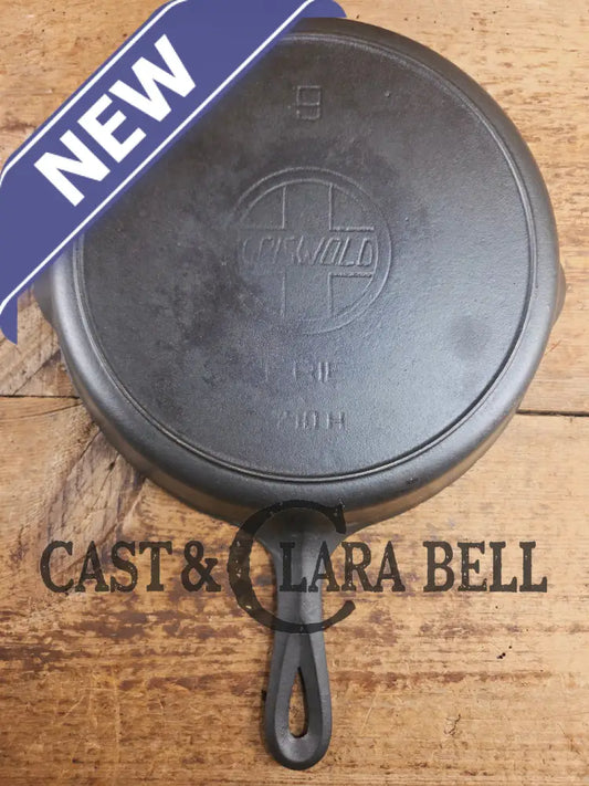 Early 1910’s Griswold #9 Cast Iron Skillet Large Block Slant Logo ’Erie,’ 710H Skillet