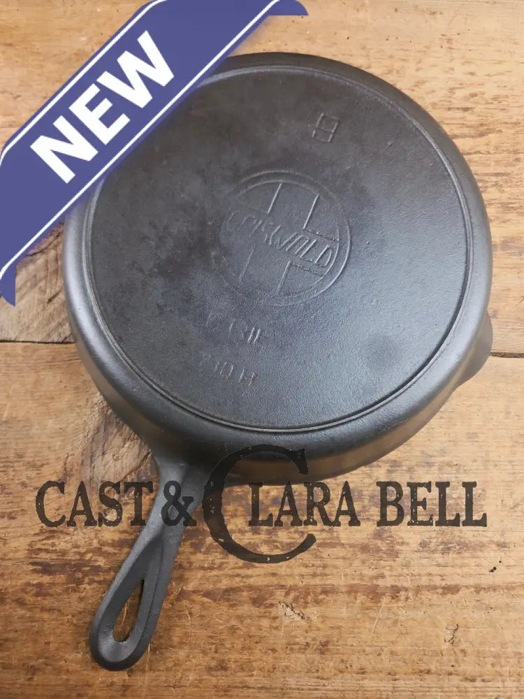 Early 1910βs Griswold #9 Cast Iron Skillet Large Block Slant Logo βErie,β 710H Skillet