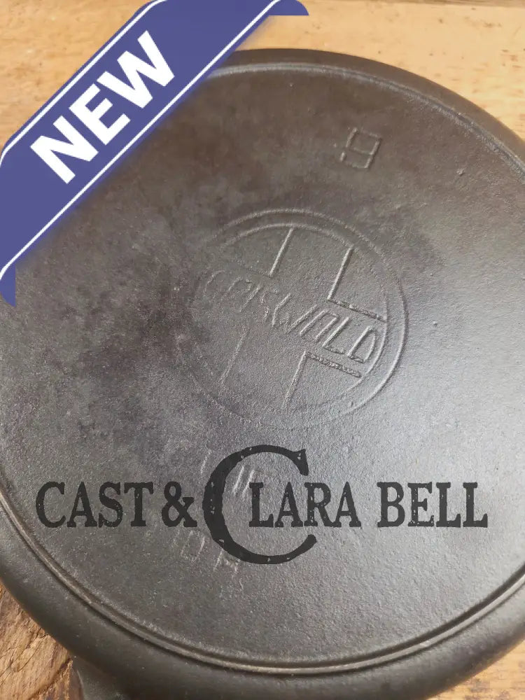 Early 1910βs Griswold #9 Cast Iron Skillet Large Block Slant Logo βErie,β 710H Skillet