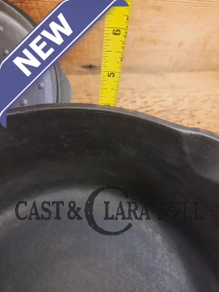 Early Birmingham Stove & Range (BSR) Red Mountain Series #8C Dutch oven with hand scribed numbers Dutch Ovens Trivets &