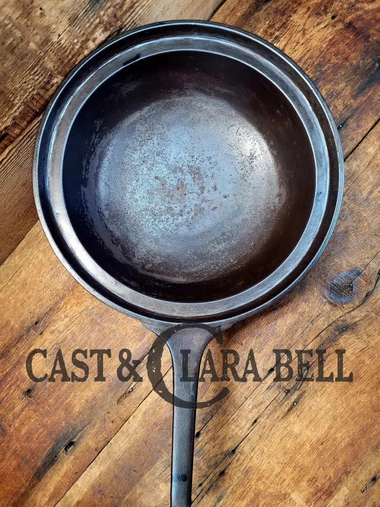 Hard To Find! Mid 1800βS Antique Gate-Marked Wide Rim Cast Iron Spider Pot Skillet! Used On