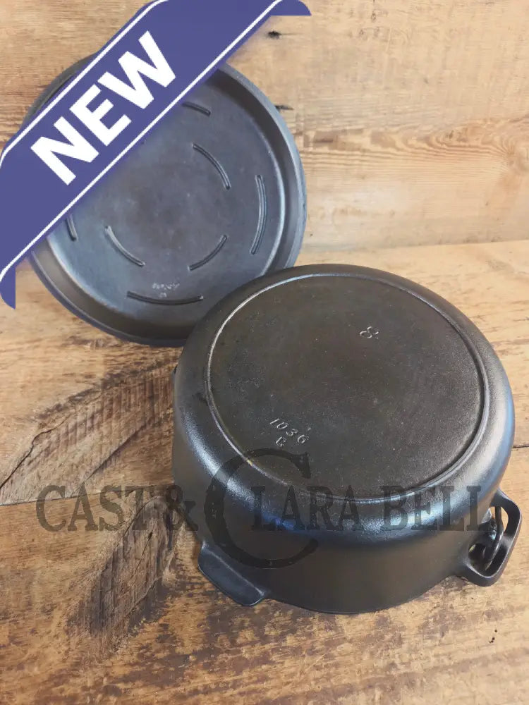 Elegant Griswold’s Iron Mountain Series #8 Cast Iron Dutch Oven with Lid (1036 C/1037 A) - Dutch Ovens Trivets & Kettles