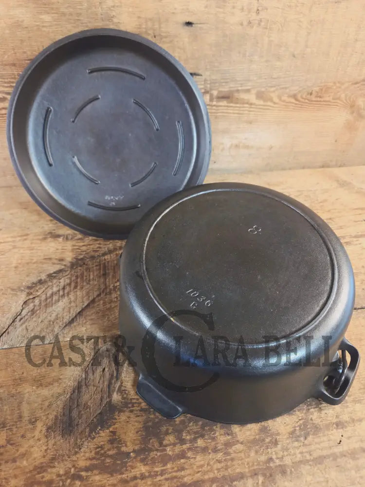 Elegant Griswold’s Iron Mountain Series #8 Cast Iron Dutch Oven with Lid (1036 C/1037 A) - Dutch Ovens Trivets & Kettles