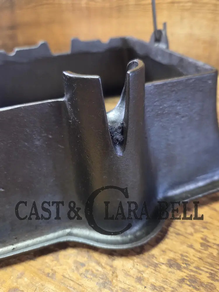 Elegant HTF 1920’s Griswold #11 Square Waffle Iron with Slant Block Logo and Tall Base Waffle Iron