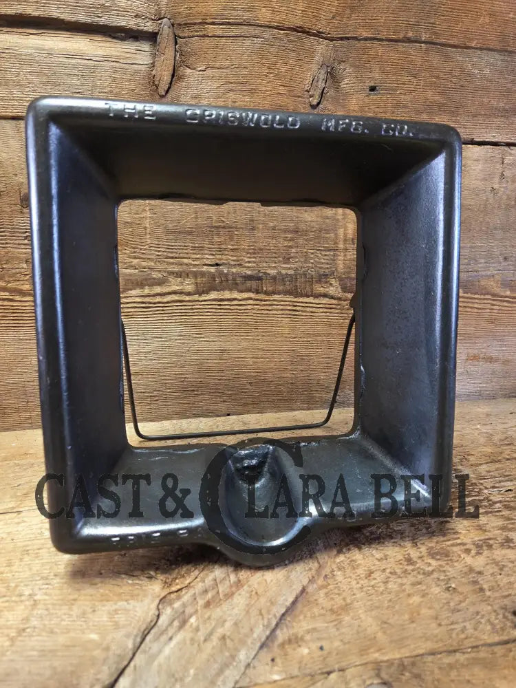 Elegant HTF 1920’s Griswold #11 Square Waffle Iron with Slant Block Logo and Tall Base Waffle Iron