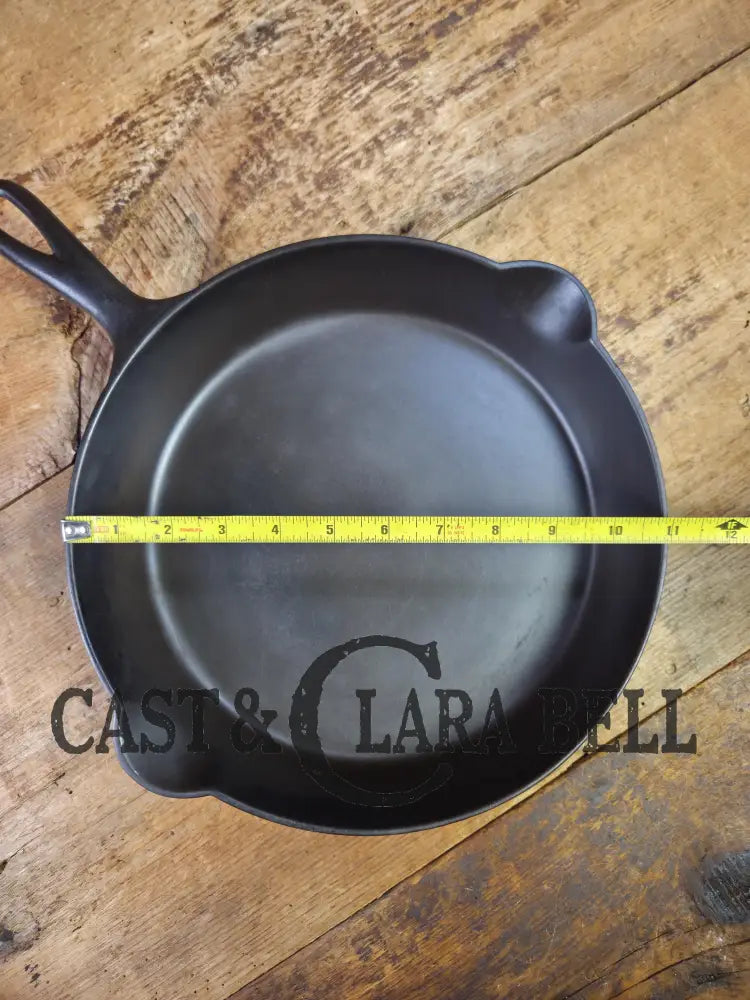 Fantastic first skillet or for the unusual collector. Unknown maker Raised #9 Cast Iron Skillet. Erie First series