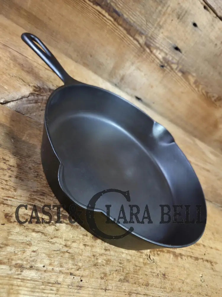 Fantastic first skillet or for the unusual collector. Unknown maker Raised #9 Cast Iron Skillet. Erie First series