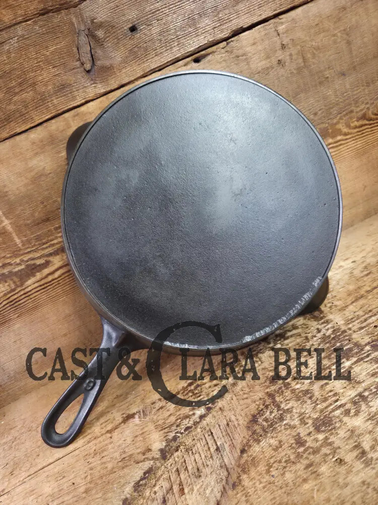 Fantastic first skillet or for the unusual collector. Unknown maker Raised #9 Cast Iron Skillet. Erie First series