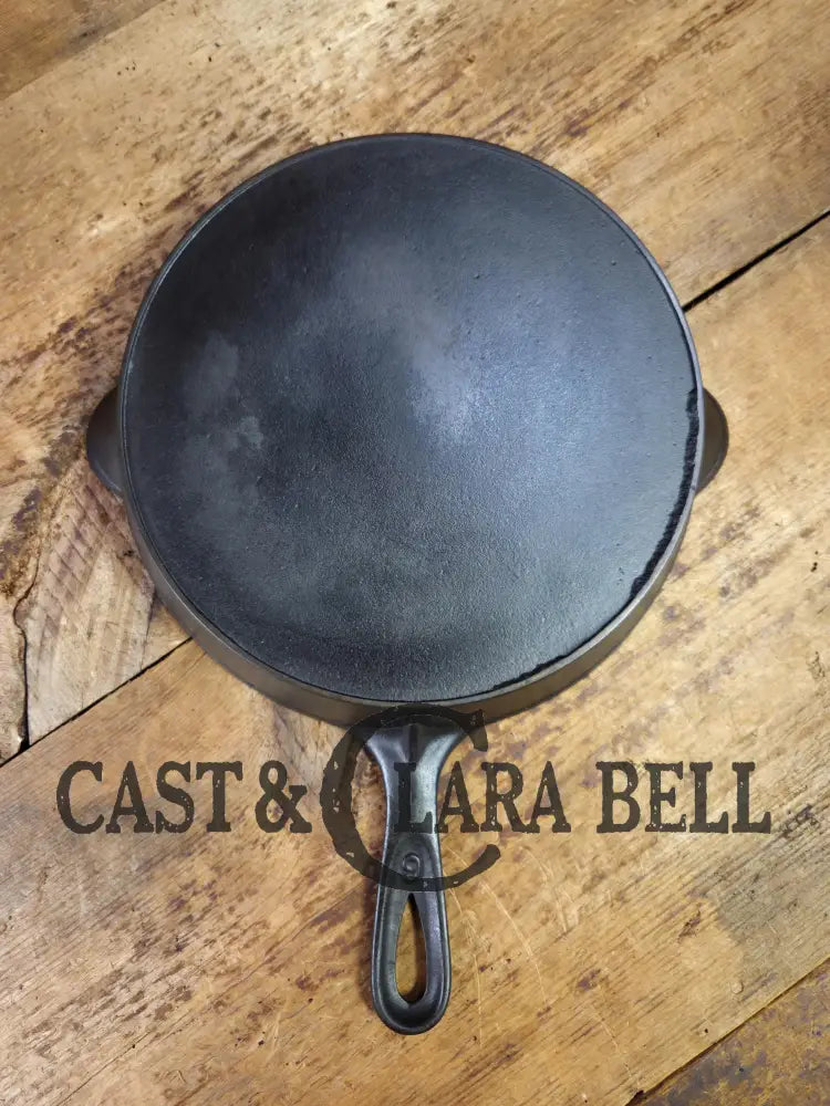 Fantastic first skillet or for the unusual collector. Unknown maker Raised #9 Cast Iron Skillet. Erie First series
