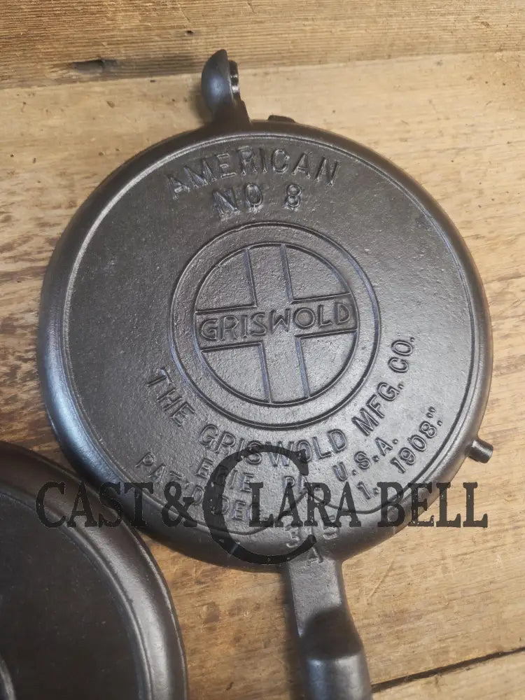 Fantastic gift idea! 1910’s fully restored Griswold No. 8 Waffle Iron (314 & 315) with (#327) Low Base. Ready to make