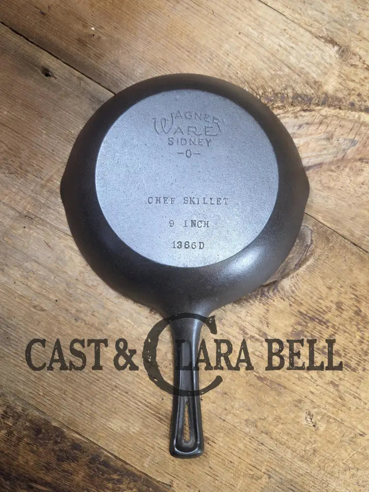 Fantastic gift idea! Hard to Find 1930’s Wagner Ware Sidney -O- ’Chef Skillet’ 1386. Restored and ready to use! Skillet