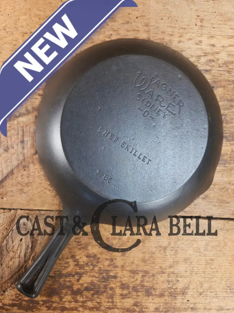 Fantastic gift idea! Hard to Find 1930’s Wagner Ware Sidney -O- ’Chef Skillet’ 1386. Restored and ready to use! Skillet