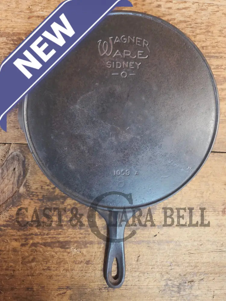 Ghost mark #9! 1920’s Wagner Ware #9 Cast Iron Skillet with Heat Ring 1059 - Skillet