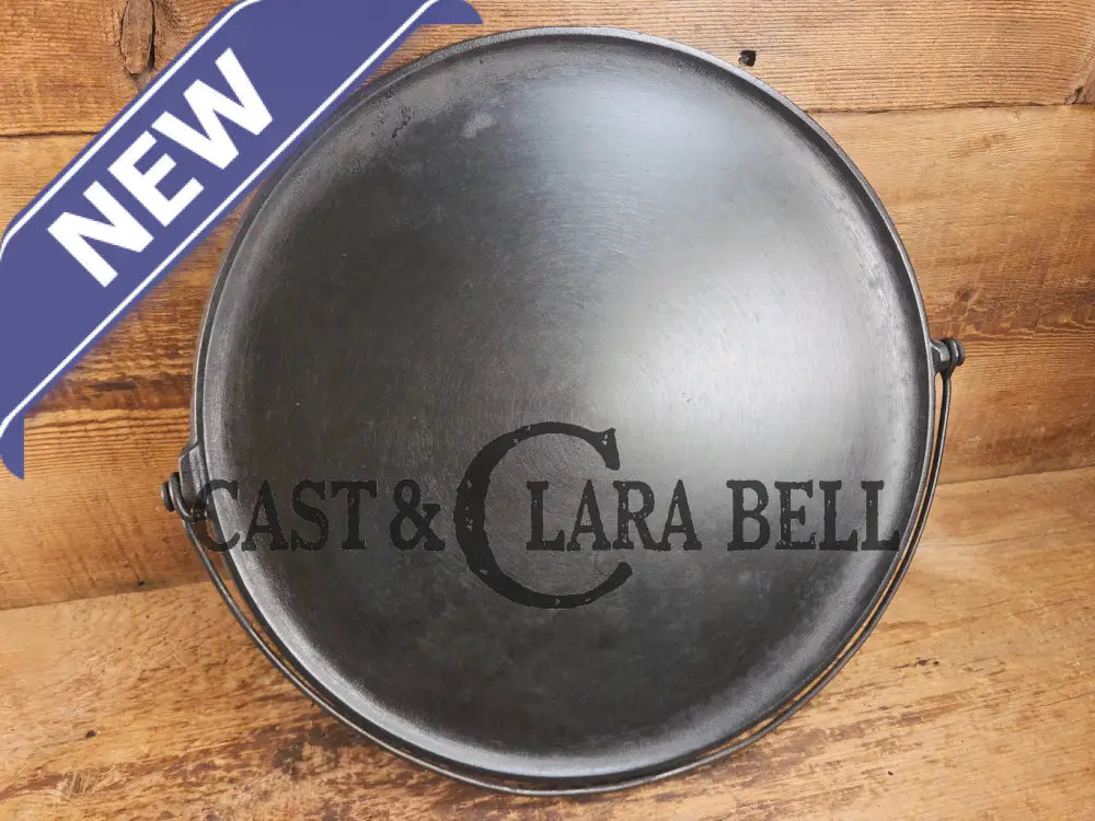 Ghostmarked 1910βs #742 Griswold No. 14 Round Griddle w/ Bail and Slant Logo. The largest made of its kind and hard to