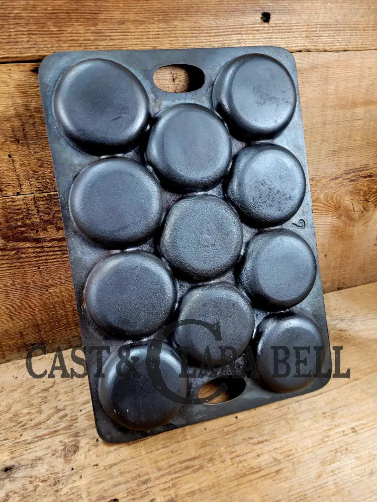 Gorgeous 1900’s Bridge Beach & Company muffin style gem pan. St. Louis MO based foundry famous for their stoves. Unique