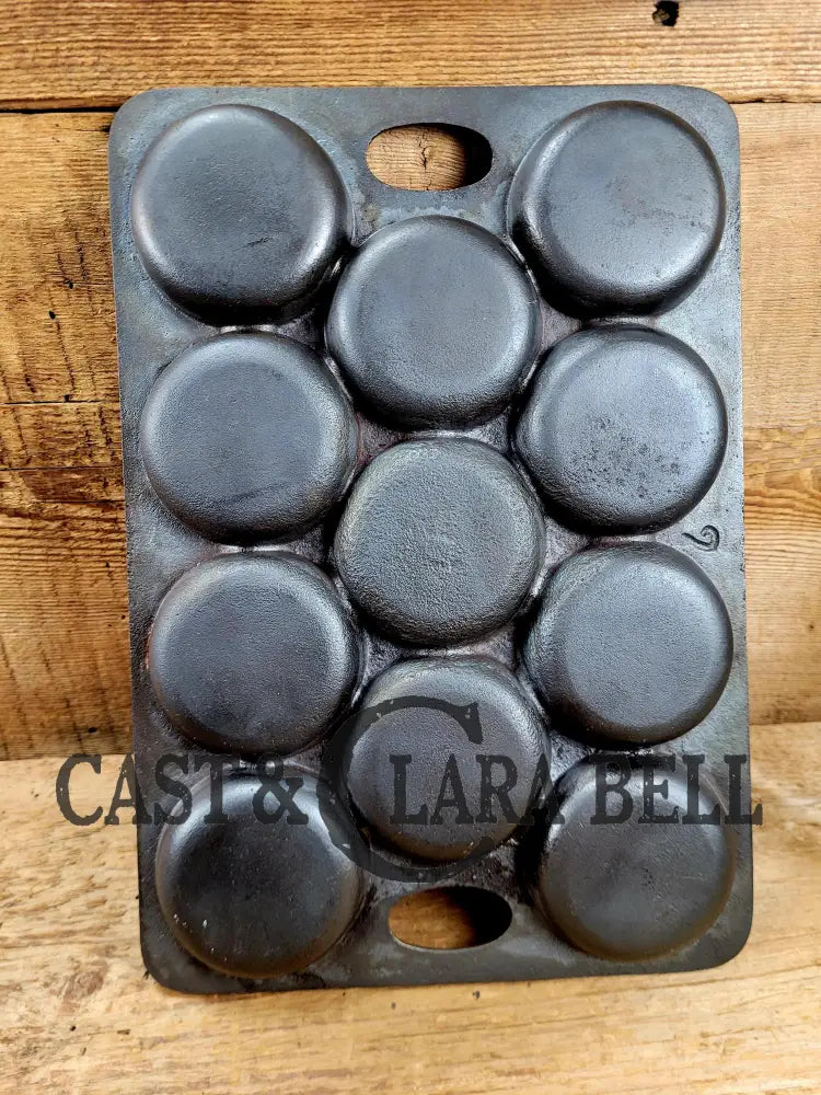 Gorgeous 1900’s Bridge Beach & Company muffin style gem pan. St. Louis MO based foundry famous for their stoves. Unique