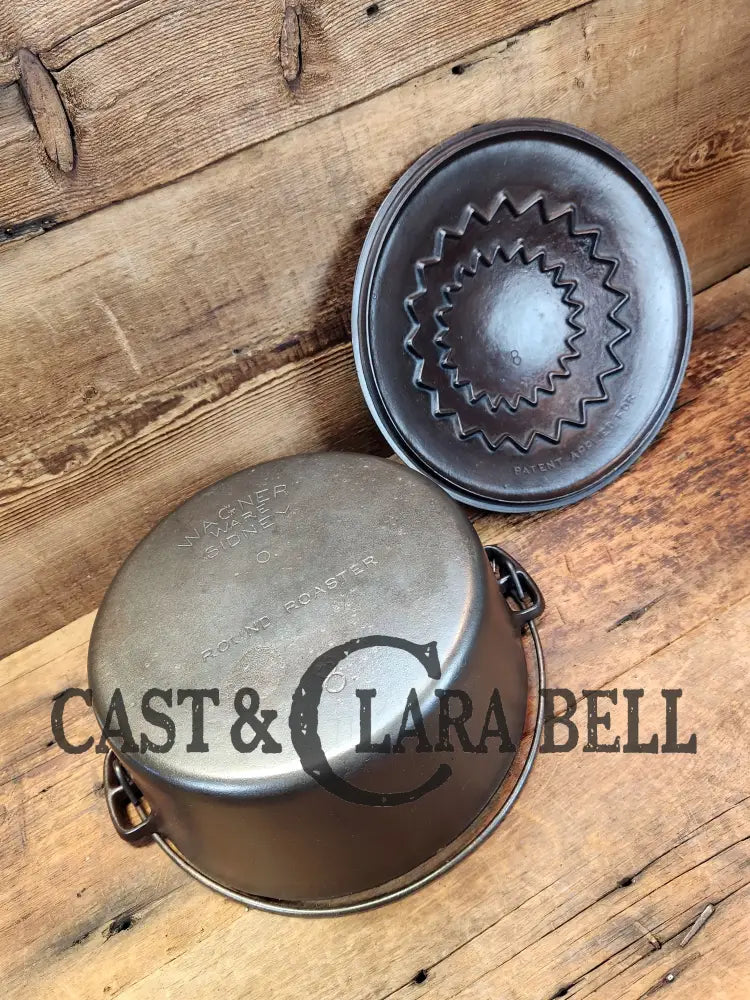 Gorgeous. 1920βS Wagner #8 Dutch Oven Round Roaster With Drip Drop Baster Lid! Ovens & Kettles