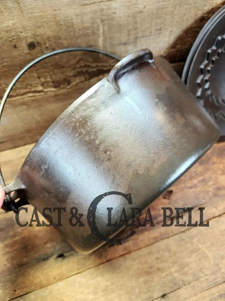 Gorgeous. 1920βS Wagner #8 Dutch Oven Round Roaster With Drip Drop Baster Lid! Ovens & Kettles