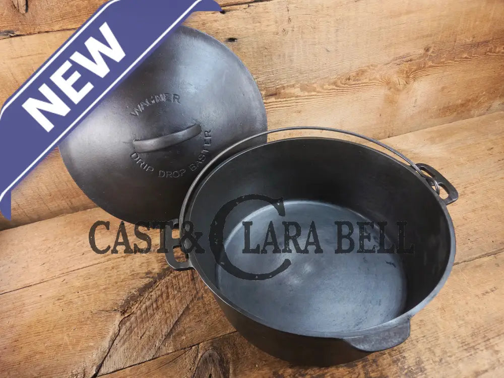 Gorgeous. 1920βs Wagner #9 Dutch Oven round roaster with Turtle Top Style Sawtooth Baster Lid Dutch Ovens Trivets &