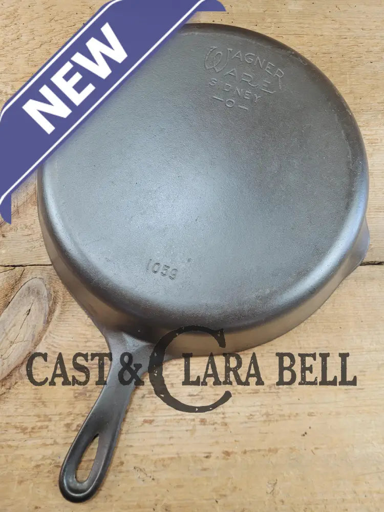 GORGEOUS! 1920’s Wagner Ware #9 Cast Iron Skillet with smooth bottom P/n 1059.