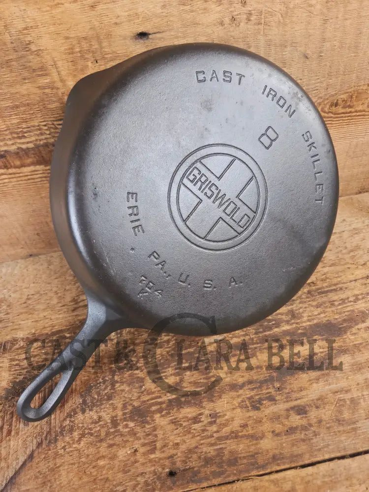 Gorgeous 1930’s Griswold #8 Cast Iron Skillet with Large Block Logo 704 K - Skillet