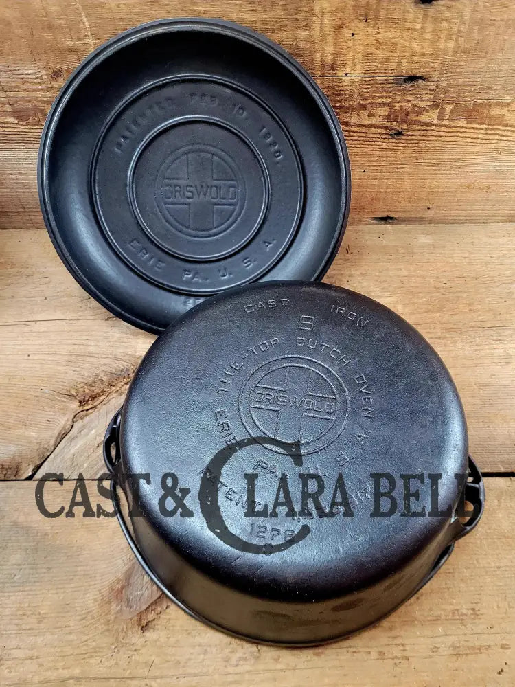 Gorgeous. 1930βS Griswold #8 Tite-Top Dutch Oven 1278 C Fully Marked Raised Matching Lid With Ez