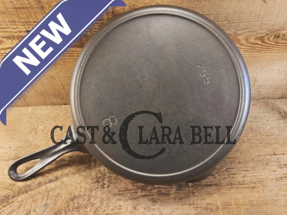 Gorgeous and unique! 1930’s era Griswold #8 Cast Iron Skillet with Heat Ring 755. Similar to the Victor design. Great