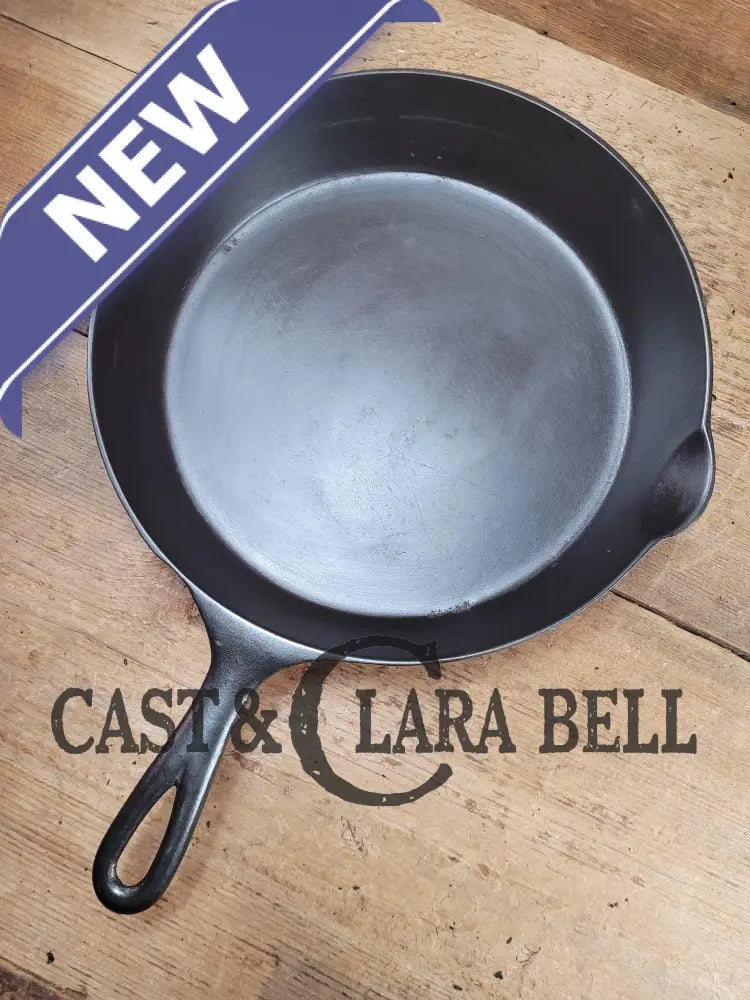 Gorgeous Early 1890βS Erie #9 (1890βS Griswold) 3Rd Seriesβ Cast Iron Skillet With Heat Ring