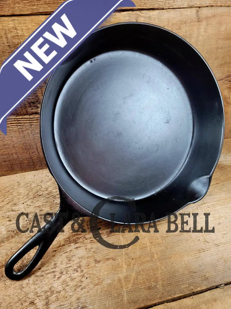 Gorgeous Early 1890βS Erie #9 (1890βS Griswold) 3Rd Seriesβ Cast Iron Skillet With Heat Ring