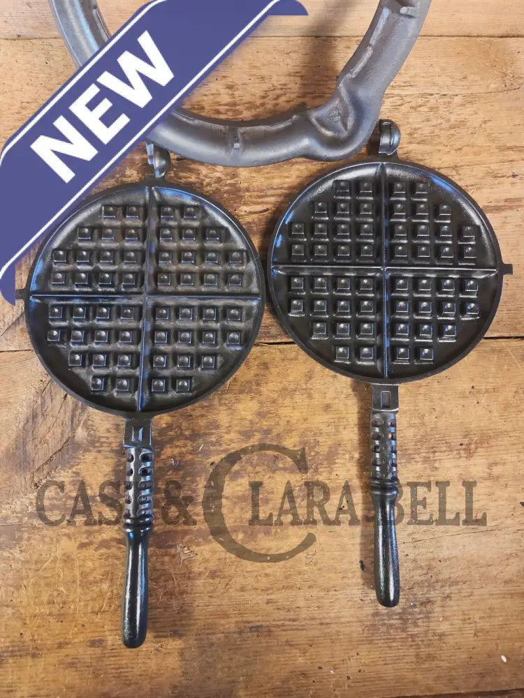 GORGEOUS. Early 1900’s Griswold New American No. 8 Waffle Iron with Low Base 976 C/977 C - Waffle Iron