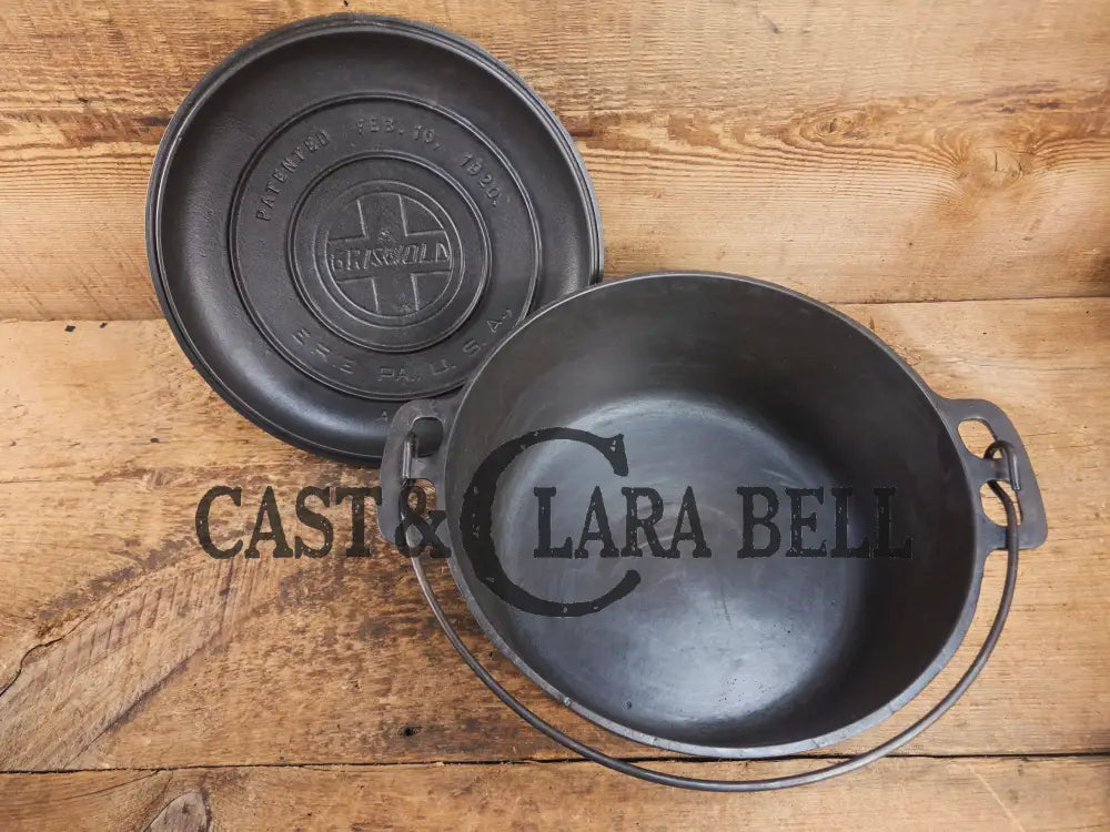 GORGEOUS. Early 1910’s Griswold #7 fully marked Tite-Top Dutch Oven 2603 Slant Logo ERIE 2604 Dutch Ovens Trivets &