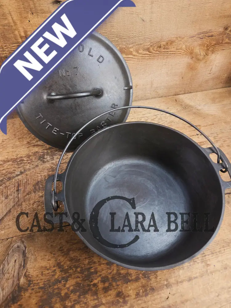 GORGEOUS. Early 1910βs Griswold #7 fully marked Tite-Top Dutch Oven 2603 Slant Logo ERIE 2604 Dutch Ovens Trivets &