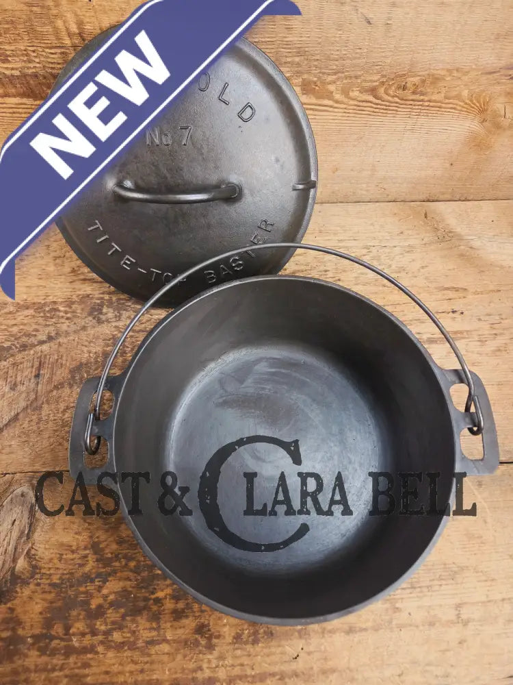 GORGEOUS. Early 1910βs Griswold #7 fully marked Tite-Top Dutch Oven 2603 Slant Logo ERIE 2604 Dutch Ovens Trivets &