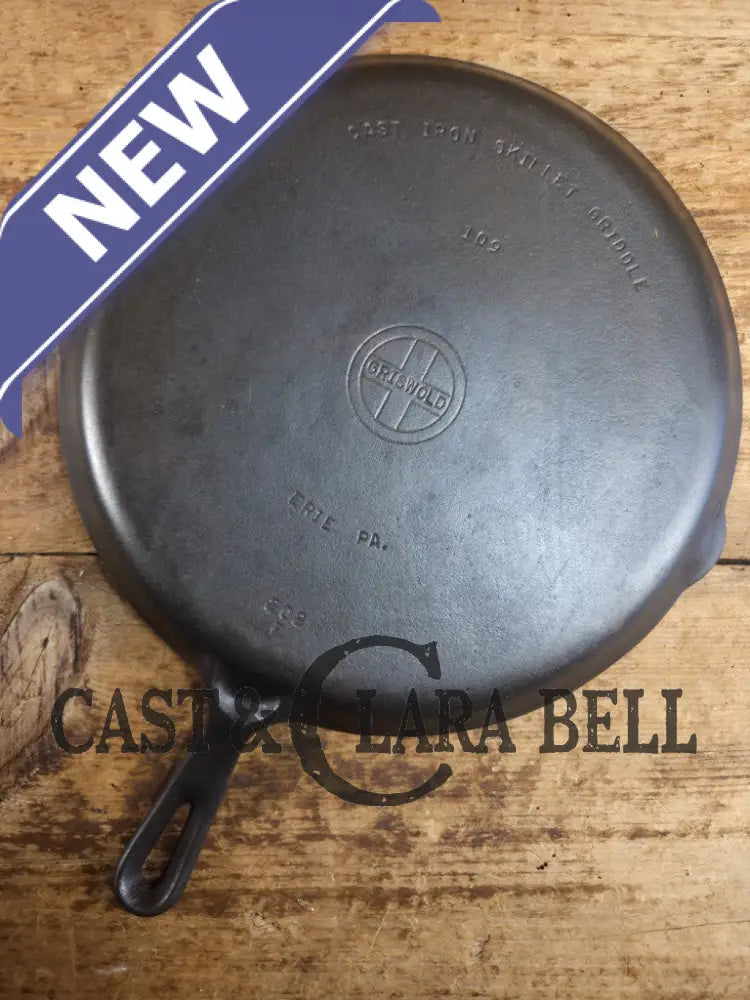GORGEOUS. Griswold #109 Cast Iron Skillet Griddle with Small Block Logo 202 Bakeware