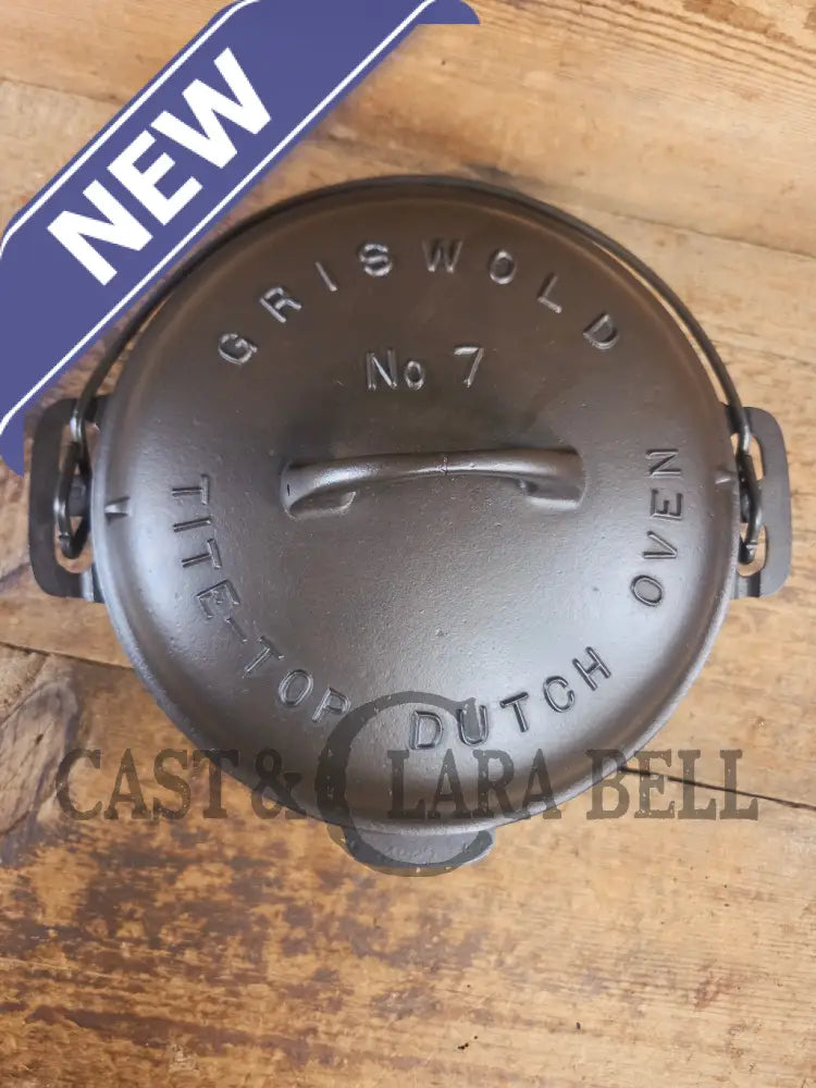 GORGEOUS. Griswold #7 fully marked Tite-Top Dutch Oven 2603 high dome fully marked lid 2604 - Dutch Ovens Trivets &