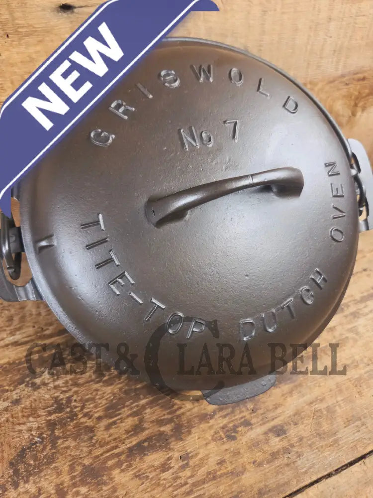 GORGEOUS. Griswold #7 fully marked Tite-Top Dutch Oven 2603 high dome fully marked lid 2604 - Dutch Ovens Trivets &