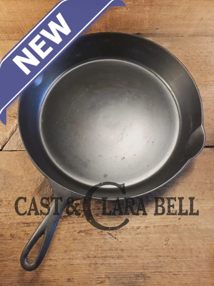 Gorgeous! HTF 1890βs Third Series Erie (Griswold) #12 Cast Iron Skillet. Huge!! Skillet