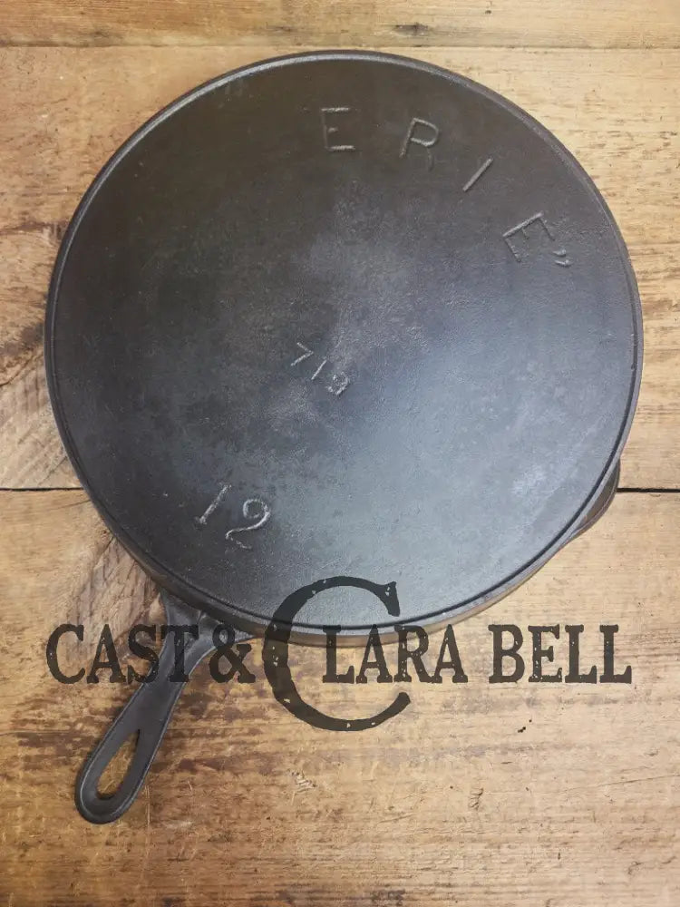 Gorgeous! HTF 1890βs Third Series Erie (Griswold) #12 Cast Iron Skillet. The biggest made in the series Skillet