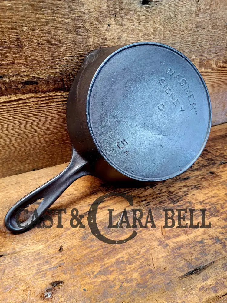 Gorgeous Unique And Hard To Find! Early 1900βS Wagner Ware #5 Arc Straight Logo Cast Iron Saute