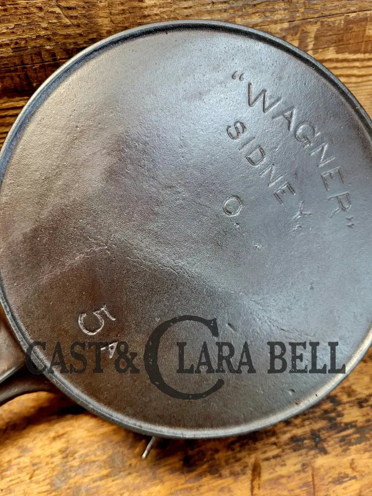 Gorgeous Unique And Hard To Find! Early 1900βS Wagner Ware #5 Arc Straight Logo Cast Iron Saute