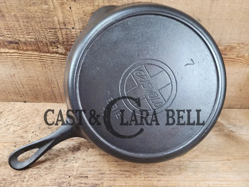 Gorgeous!! Very Early 1910βS Griswold #7 Skillet With Heat Ring And Large Slant Logo βErie β 701