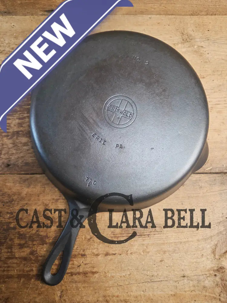 GREAT everyday skillet! Big 1930’s era Griswold #9 Cast Iron Skillet with Small Block Logo 710 Skillet