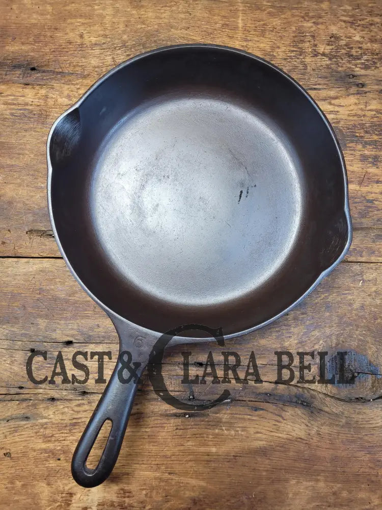 Great First Skillet! 1930βS Wagner Unmarked #6 Cast Iron Sautee Skillet. Skillet
