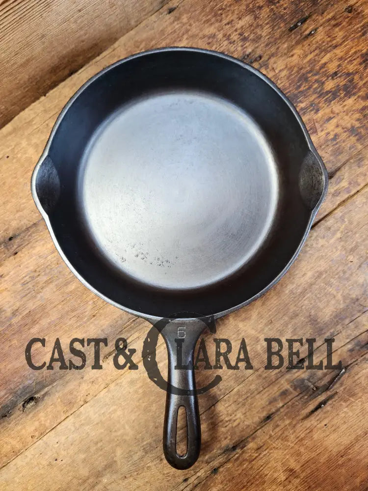 Great Gift! 1930’S Wagner Unmarked #6 Cast Iron Sautee Skillet. Skillet