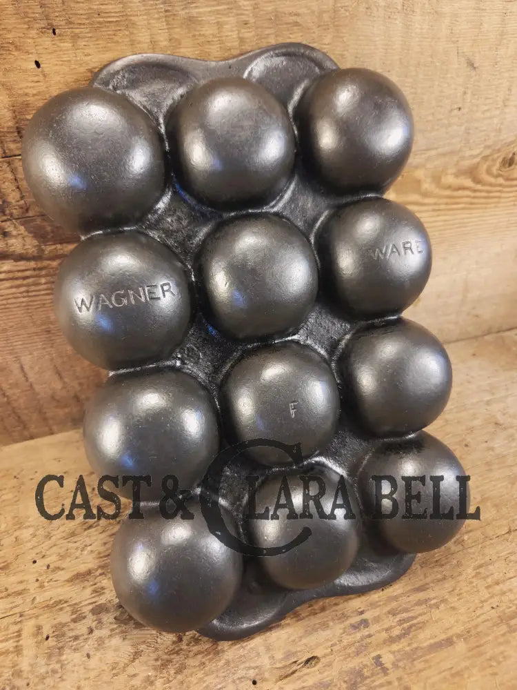 Great gift and tough to find! 1930’s Fully Marked Wagner ’golf ball’ brownie pan. Closed frame ’F’ style gem pan