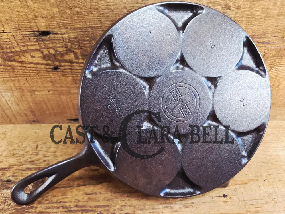 GREAT gift idea! Wagner made Griswold No. 34 Cast Iron Plett Pan with Block Logo 2980 A Skillet