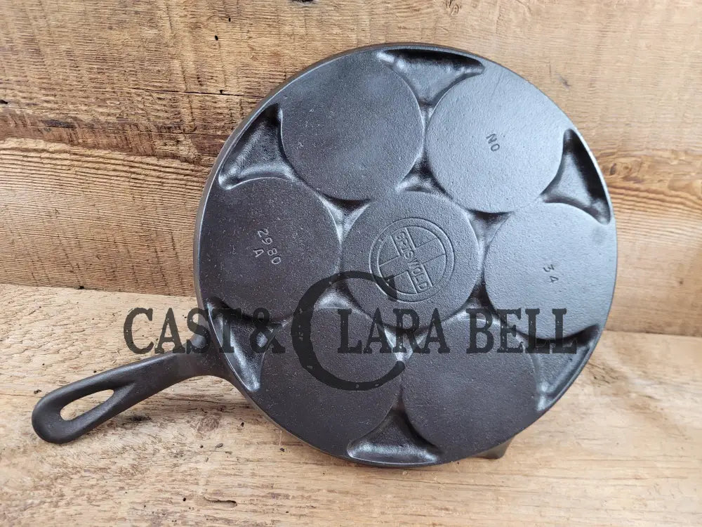 Great Gift Idea! Wagner Made Griswold No. 34 Cast Iron Plett Pan With Slant Block Logo 2980 Skillet