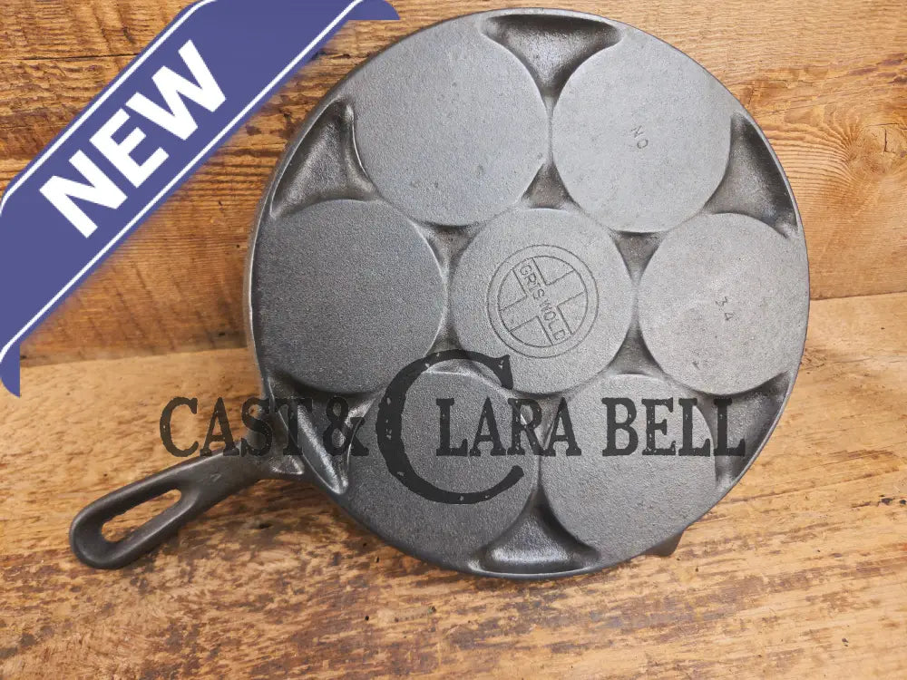 GREAT gift idea! Wagner made Griswold No. 34 Cast Iron Plett Pan with Small Block Logo Skillet