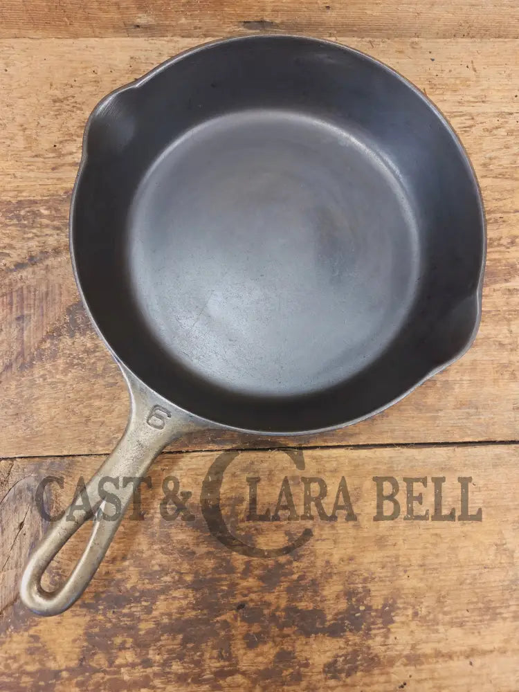 Griswold #6 Skillet with Duo-Chrome finish Large Block Logo and Smooth Bottom 699 D - Skillet