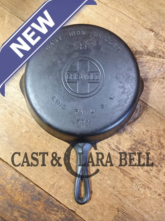 Griswold #8 Cast Iron Skillet with Large Block Logo and Smooth Bottom 704 H